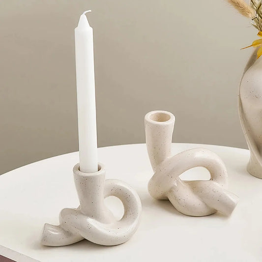 Boho Harmony Knot Ceramic Candles
