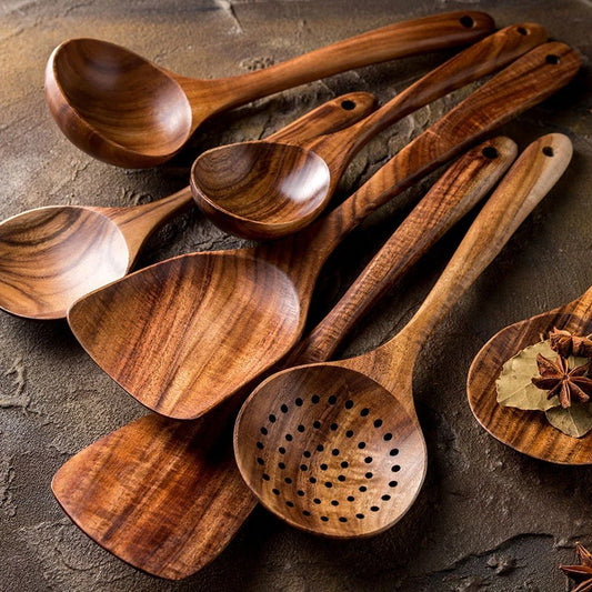 Eco Zen 7 Piece Teak Spoon Set